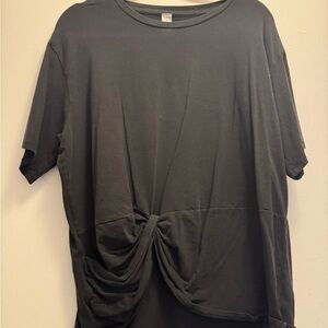 Lululemon Black Crescent Tee Knotted T-Shirt